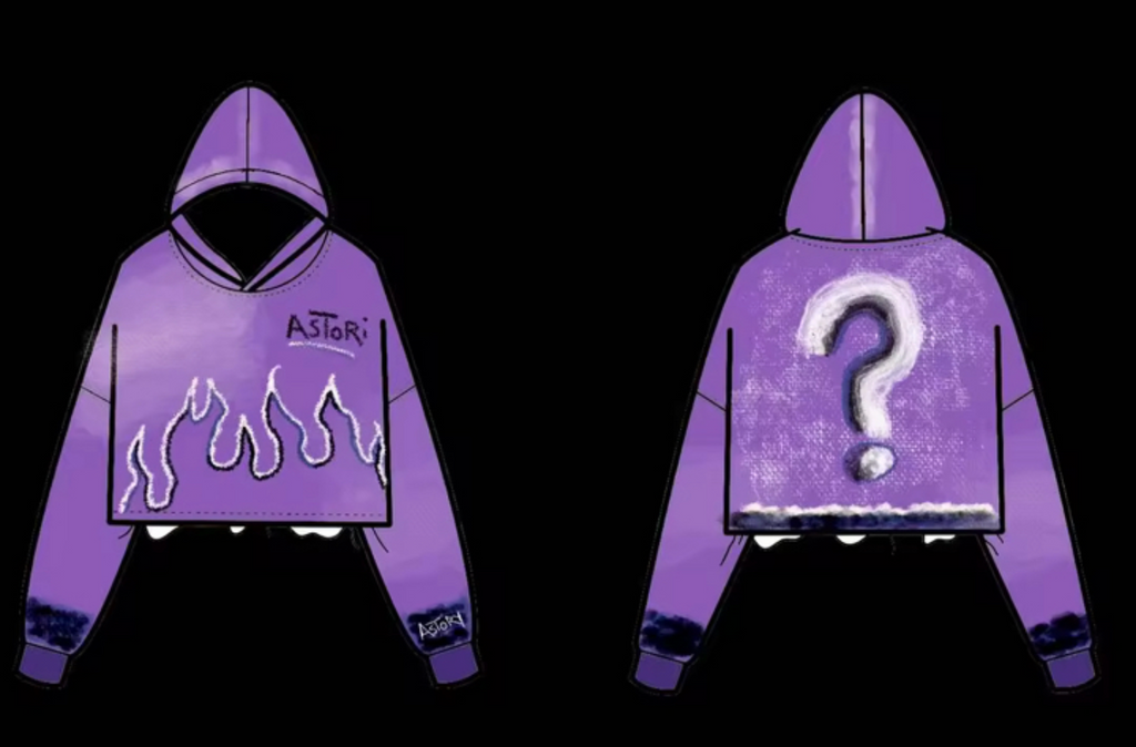 PURPLE FLAME HOODIE